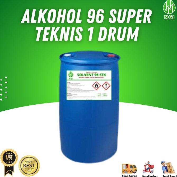 New- Alkohol 96% Teknis Super 200 Liter 1 Drum