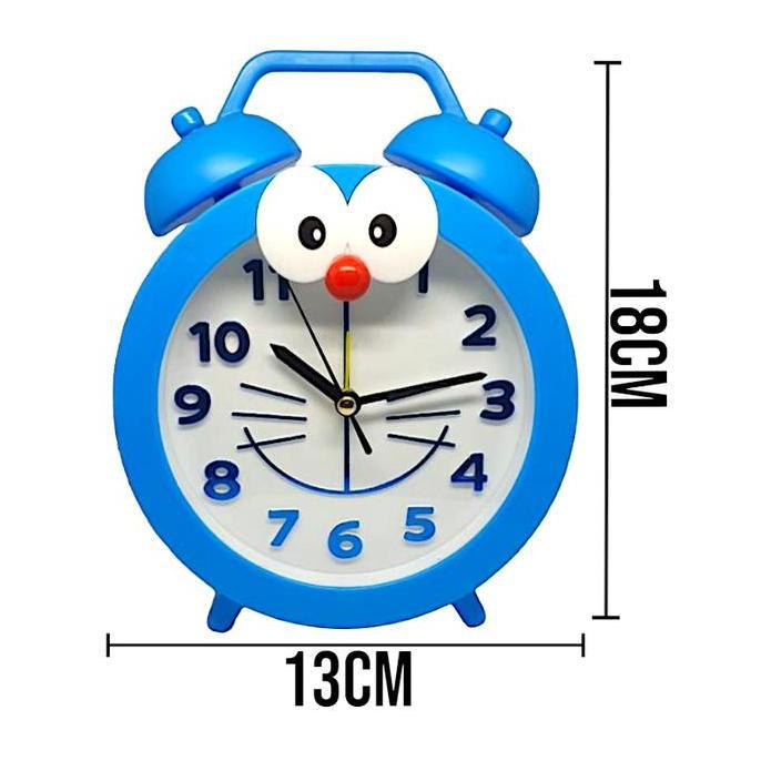 Promo JAM ALARM WEKER beker Doraemon HELLO KITTY MEJA DINDING FREE BATERAI  Clock UNIK SANRIO TERBAR