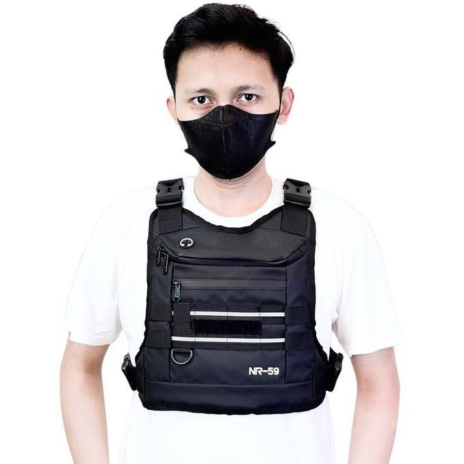 Bag- Tas Dada Rompi Waterproof Nr-59 V1 Tas Pria Waistbag Tas Dada