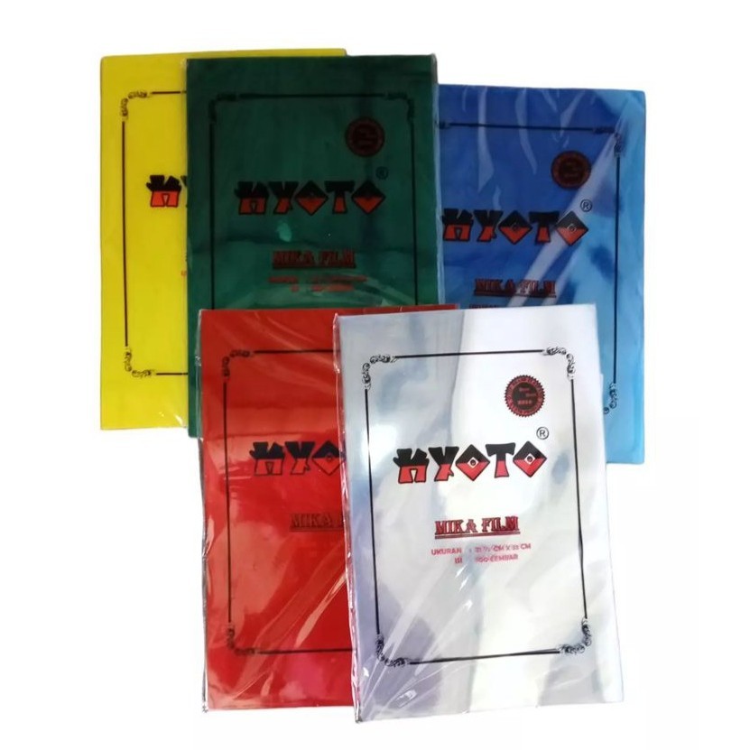 20 Pcs Cover Mika Jilid Kyoto Mika Film Plastik Transparan Jilid