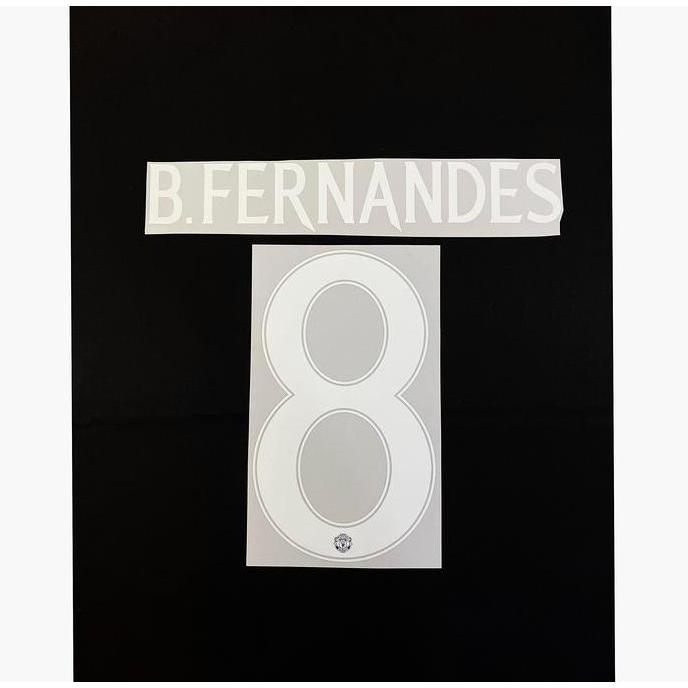 NNS M. United 24 - 25 Away CUP = B. FERNANDES (8). Original Nameset for Jersey.