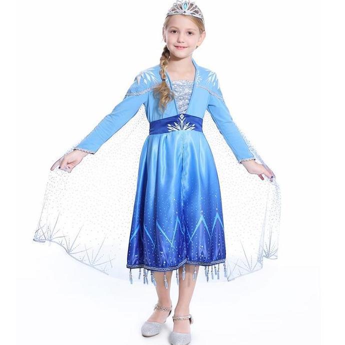 ORIGINAL Kostum Anak Frozen 2 Murah Baju Cosplay Elsa Frozen II Hadiah Anak READY STOCK