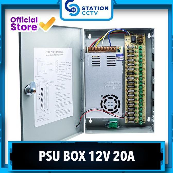 PS Box 20A 12V Switching Power Supply Box 20 Ampere