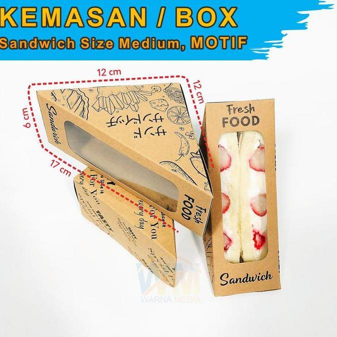 New- (Isi 50Pcs) Mika Sandwich Fruit / Mika Sandwich Buah / Sandwich Box Fruit Sando / Kemasan Sandw