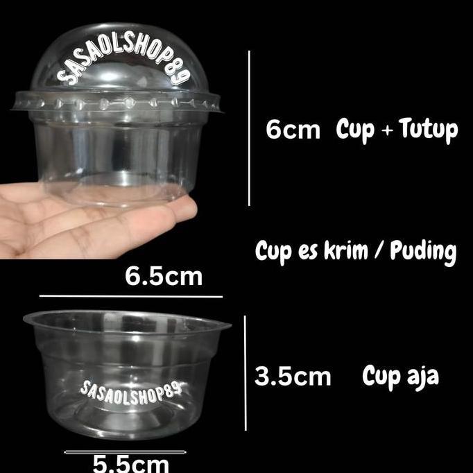 Kit- Cup Es Krim (50Pcs) Cup Puding Jelly 120Ml