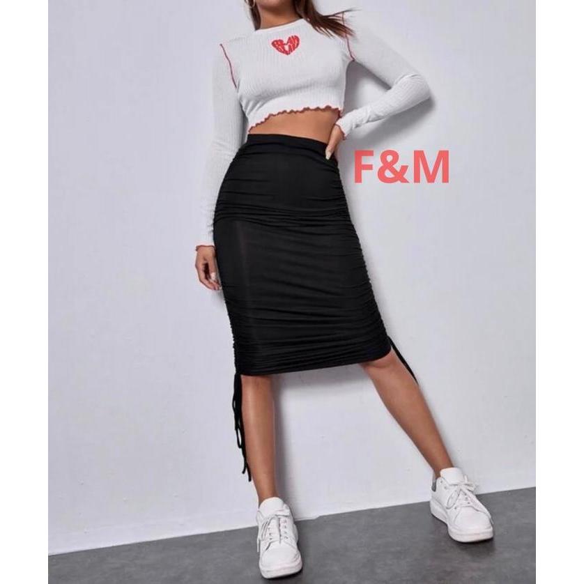 (Best Saller) Rok Korea Serut (Rk-307) Bahan Spandek Wanita Bestseller