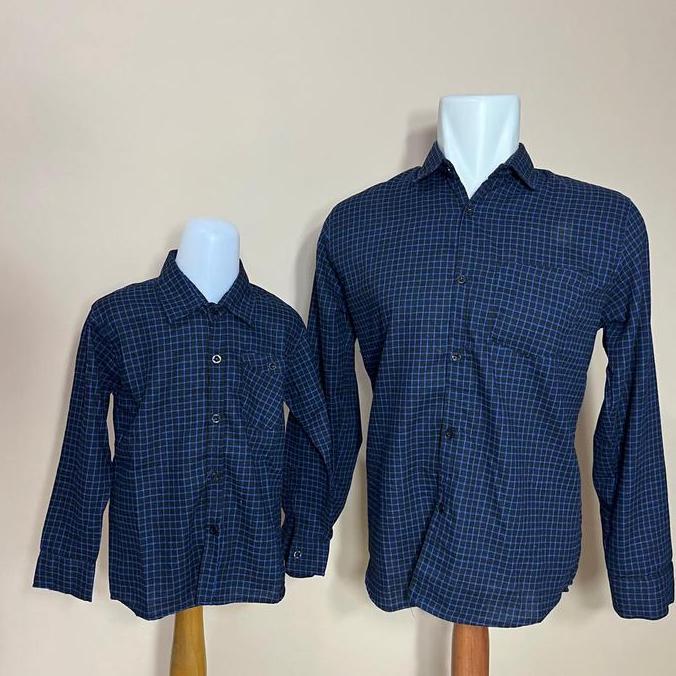 Kemeja Couple Flanel Kotak-kotak Ayah Anak Lengan Panjang CAA2