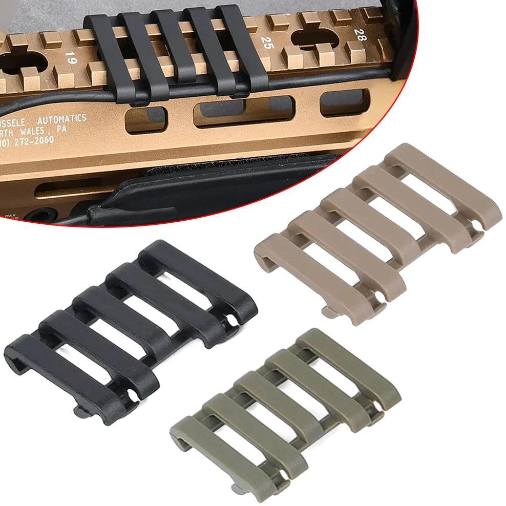 5 Slot 20mm Tactical Rail Cover Guide Rail Protector Pressure Switch Wire Holder Wire Rifles Part Ai