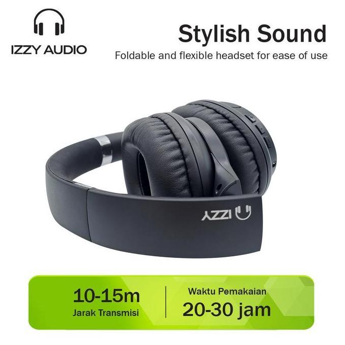 Azrilbagusshop - Izzy Th7 Headphone Bluetooth Wireless Stereo Hifi Bt5.3 Earphone