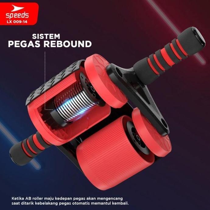 Ab Roller Double Wheel Ab Wheel Alat Latihan Otot Perut SPEEDS 009-14
