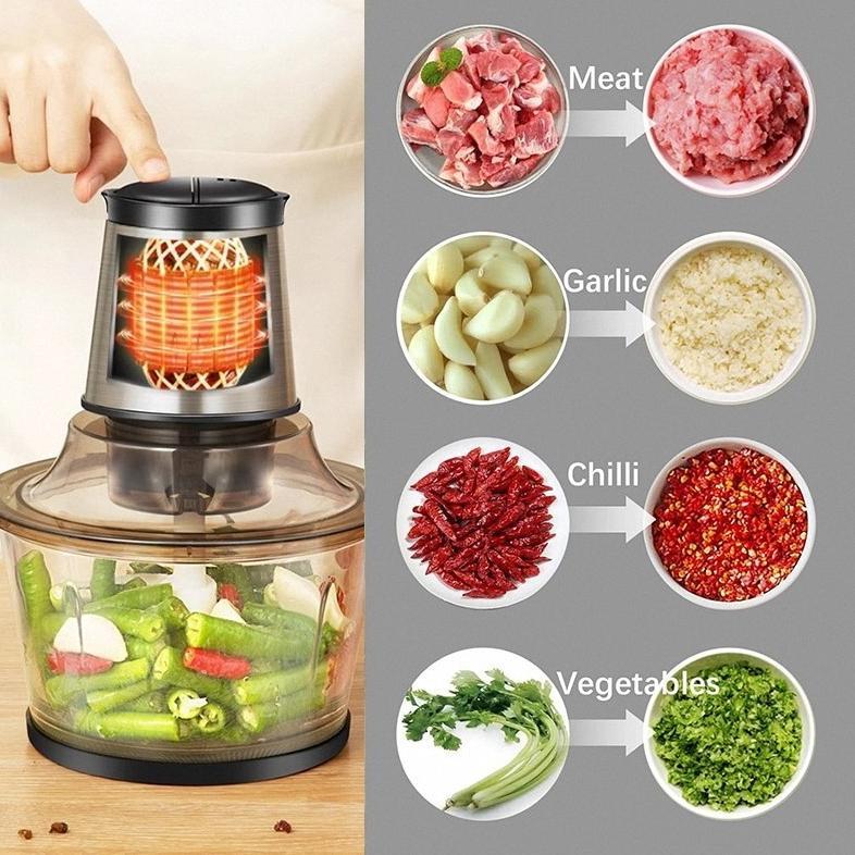 BESTPROMO Blender Daging Choper Portable 2in1 4 Mata Pisau Stainles steel
