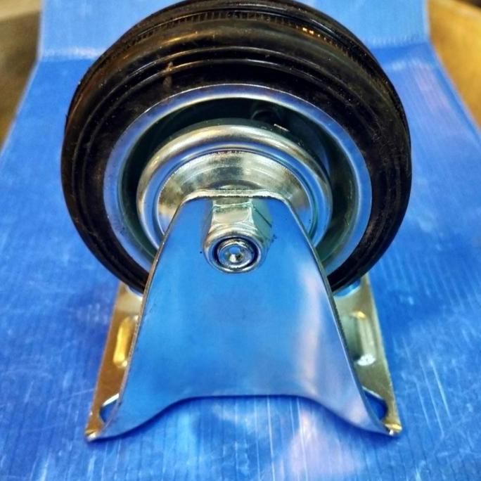 Roda troli 6 inch bahan karet RHJ-TW. mati,hidup,hidup+rem.