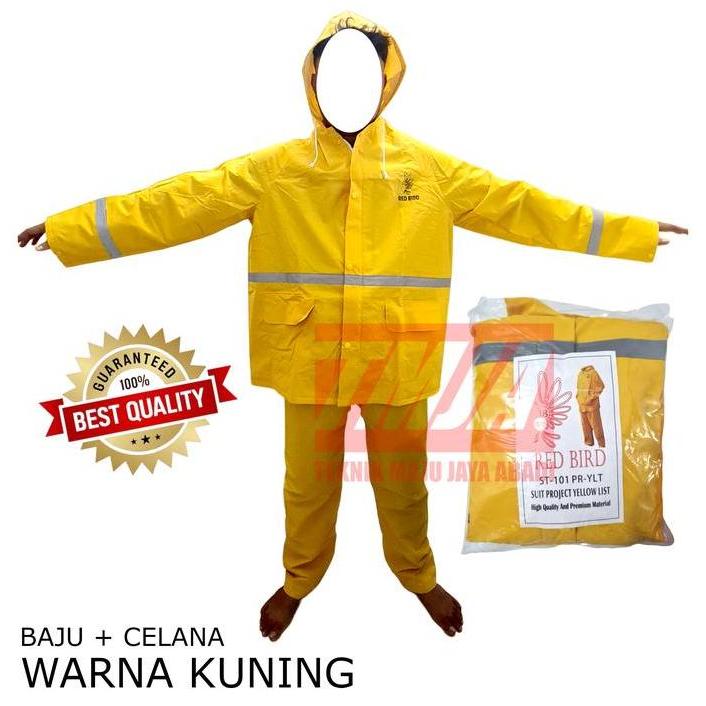 ASLI RED BIRD REDBIRD Jas Hujan ScotchLite / Rain Suit (Baju + Celana) READY STOCK