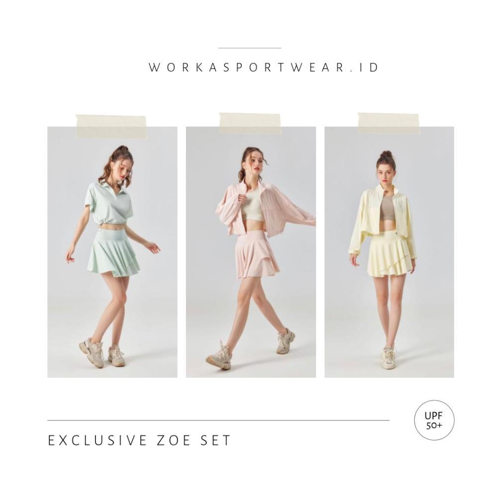 WORKASPORTWEAR.ID - ZOE SET - JAKET ROK TENIS GOLF  - SET TENNIS GOLF OLGA