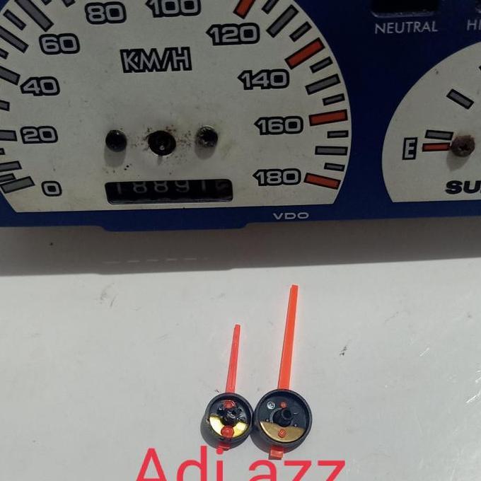 2Pcs Jarum Speedometer Spedo Bensin Km Satria 2Tak Lumba Ru Warna Orange
