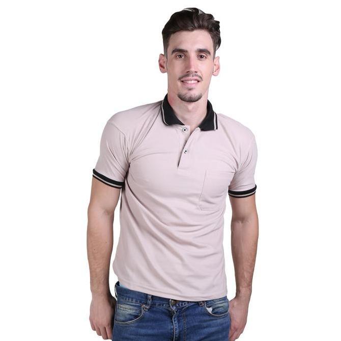 Kaos Polo Pria - Baju Katun Distro Hitam
