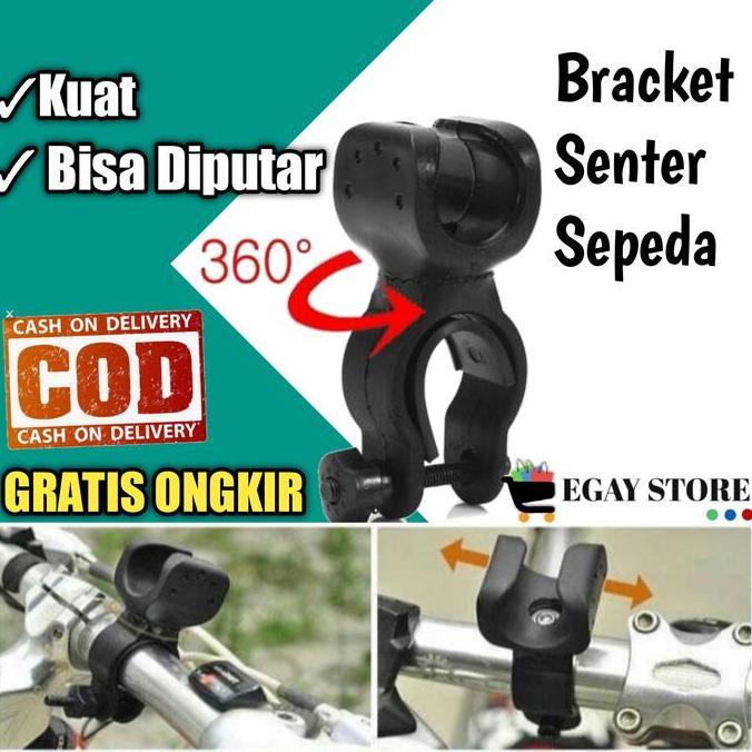 Promo Bracket Lampu Sepeda Breket Dudukan Senter Sepedah Speda Gunung MTB COD