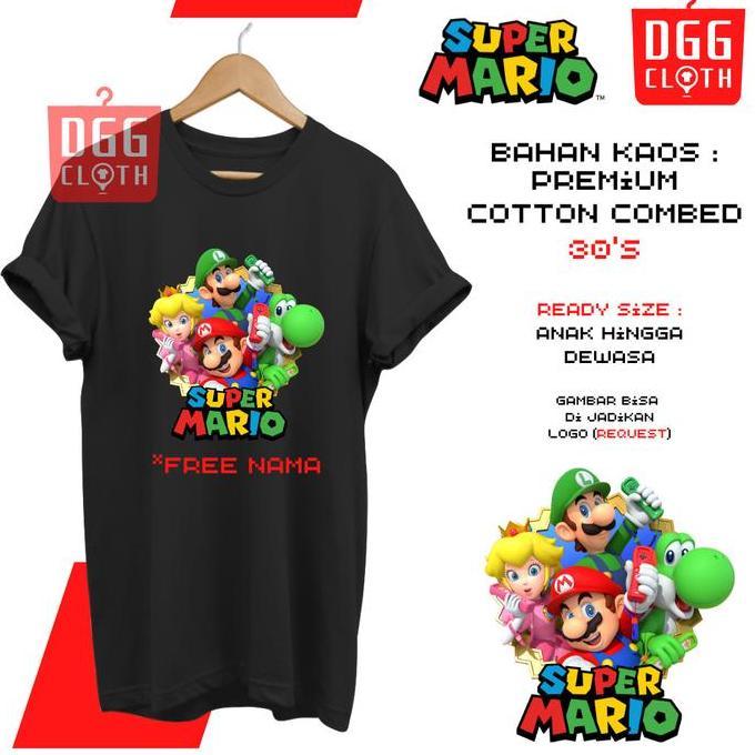 KAOS MARIO BROSS CARTOON ,BAJU MARIO BROSS LUCU TYPE 28