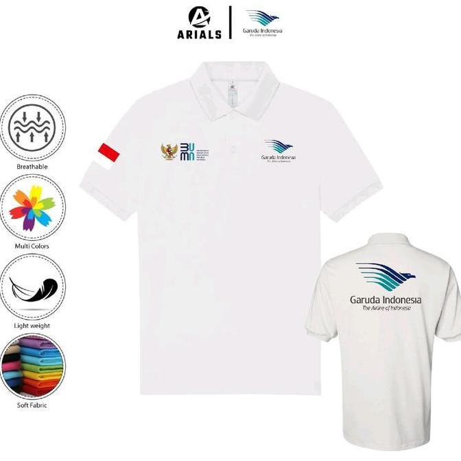 Arials Polo shirt Baju Kaos Kerah Maskapai Garuda Indonesia Airlines