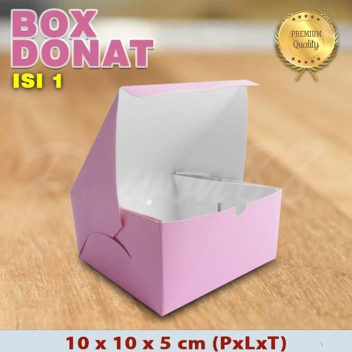 Bestone- Dus Kotak Box Donat - PINK - Isi 1