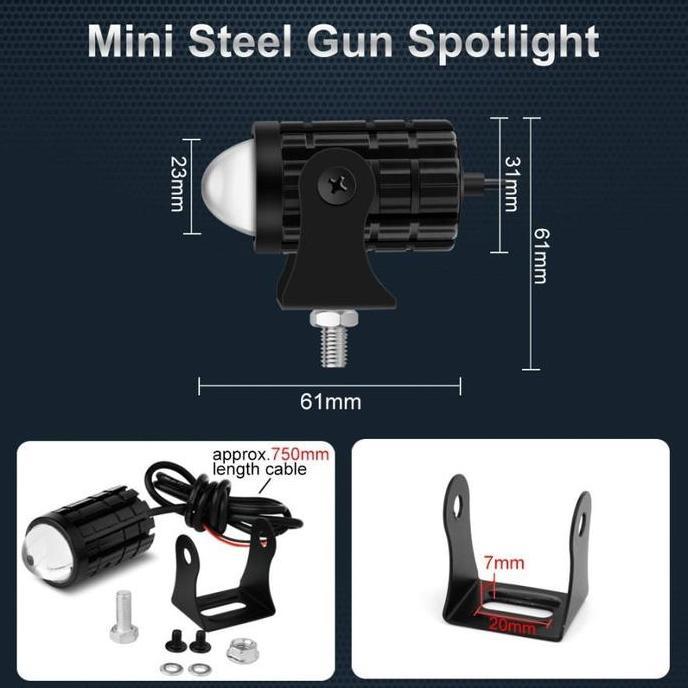 PROMO Lampu LED Motor Lampu Tembak D2 MiniLaser Luminos Bullaes 40 Watt Sorot Lampu Variasi Mobil