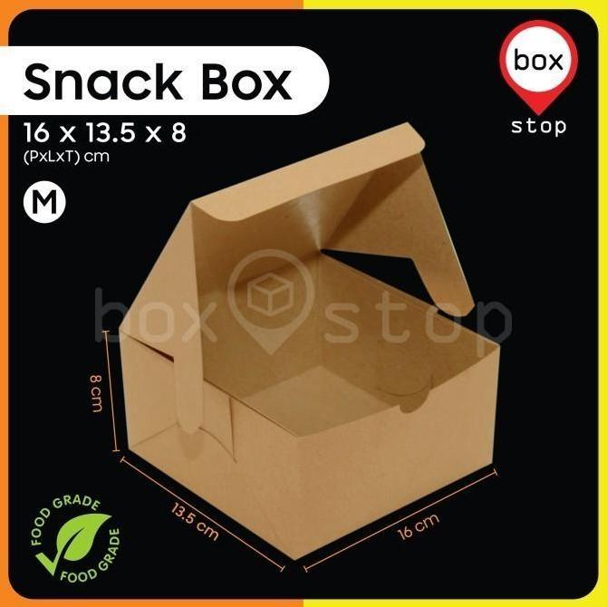 Bestone- Kotak Snack Box - Dus Katering Catering - Box Kue - 16x13.5x8 cm