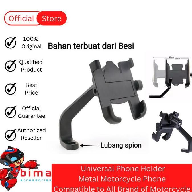 Holder HP Motor Dari Besi Plat Ojol Ojek Online C2