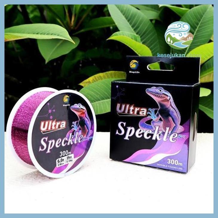 (PANCING) TALI PANCING BINGOLIFE SERI ULTRA SILUMAN - 300M BINTIK UNGU - BAHAN MONOFILAMENT NYLON JE