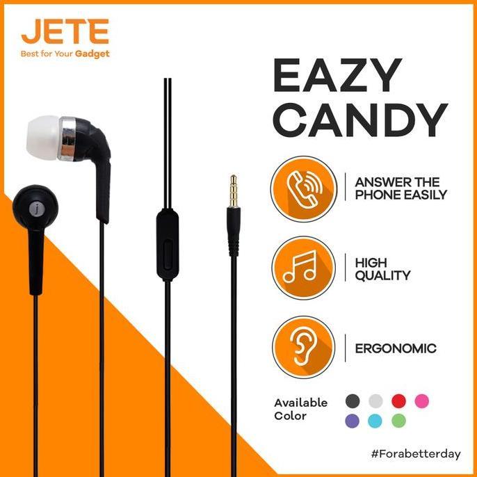 Headset / Earphone / Handsfree / EarPods JETE EAZY CANDY Ecer