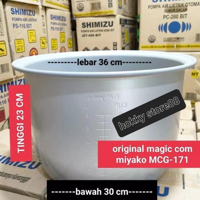 sabarshopss - panci teflon magic com miyako original mcg-171  jumbo 6 liter mcg 171