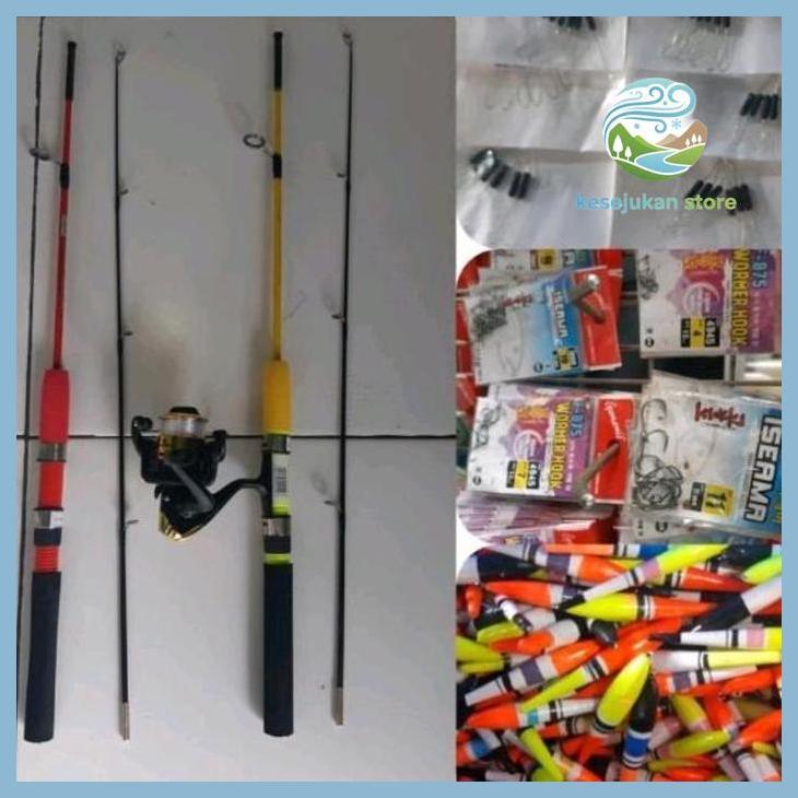 (PANCING) 1SET PERLENGKAPAN ALAT PANCING JORAN FIBER+REEL 120CM SIAP KIRIM