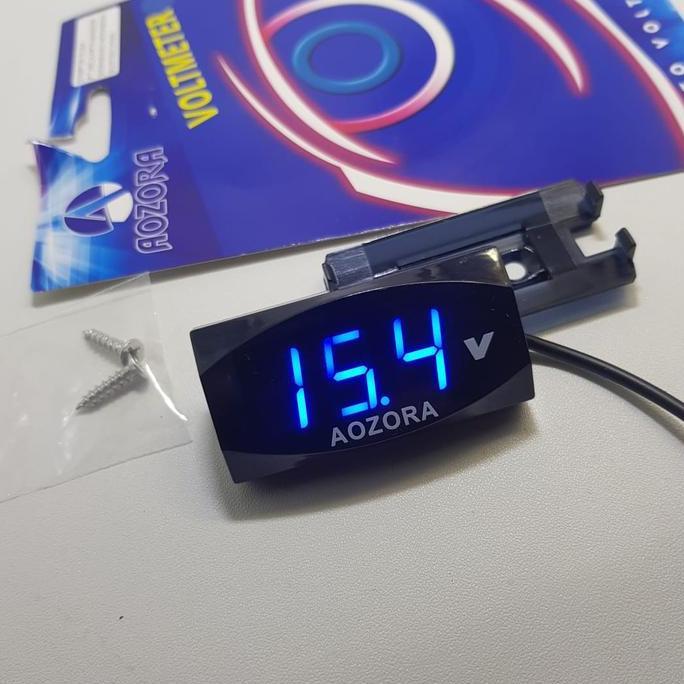 Promo voltmeter motor digital slim waterproof aozora voltmeter aki Diskon