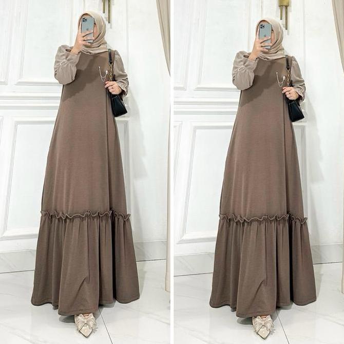 Gamis Jahilaa Terbaru Knit - Gamis Knit Feyfa - Gamis Knit Terbaru - Gamis