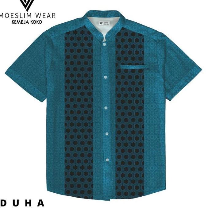 Kemeja Koko Printing Pria Lengan Pendek dan Lengan Panjang - DUHA