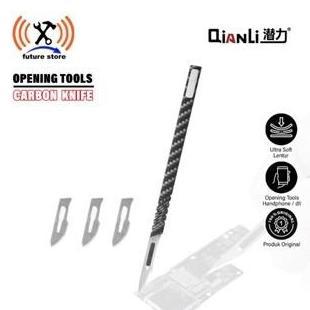 QIANLI iHandy TX01 Carbon Fiber Universal Repair Knife Handle Original - Pisau IC CPU Carbon Fiber -