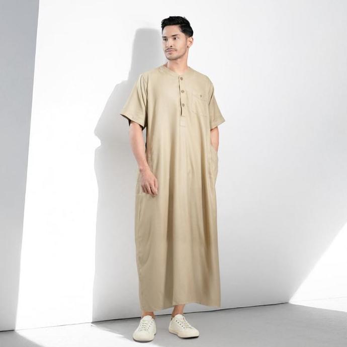 Muslimadani Jubah Dewasa SYAFIQ Gamis Pria Lengan Pendek