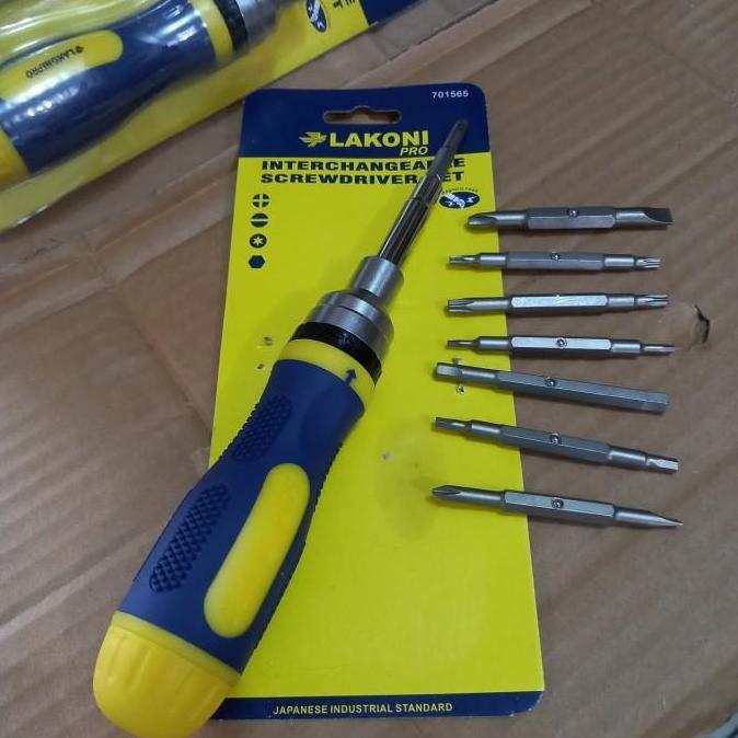 Obeng Rachet 19 IN 1 Lakoni pro / Obeng Gagang rachet Lakonipro Best