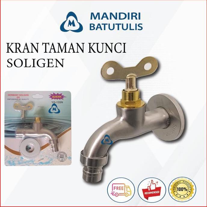 Kran Taman Kunci SOLIGEN - Keran Air Taman Kunci - Keran Pengaman - Kran Gembok drat 1/2"
