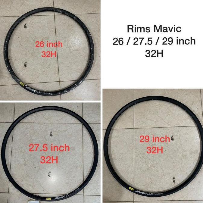 RIMS MAVIC DOUBLE WALL 26/27.5/29 INCH 32 HOLE XM 319 DISCBRAKE VELG K ORIGINAL DAN TERPERCAYA