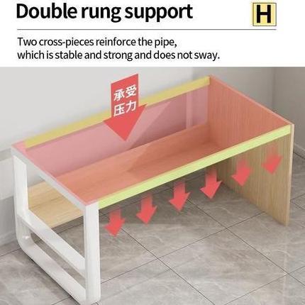 BMZAR IND Meja Kantor Kayu Padat 140cm Dengan Laci Minimalis Meja Kerja Kayu MDF Desain Sederhana Co