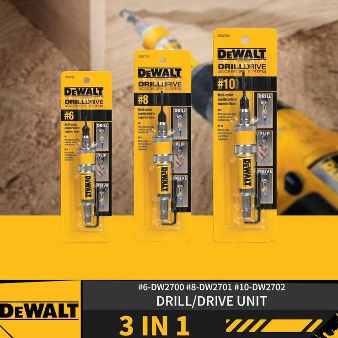 DEWALT COUNTERSINK DRILL N DRIVE #6 #8 #10 MATA BOR ORIGINAL DAN TERPERCAYA