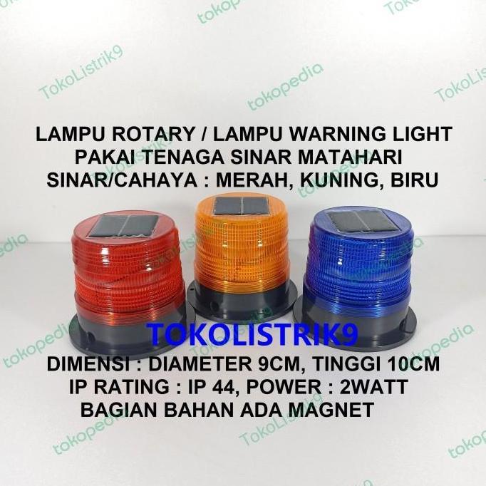 HARGA DISC - LAMPU ROTARY SOLAR MINI / WARNING LIGHT SOLAR CELL