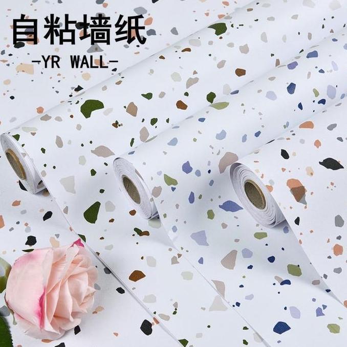 Wallpaper LEBAR 60cm Motif Mozaik Wall Paper Stiker Sticker Setiker Dinding Dekorasi Rumah Tembok Ru