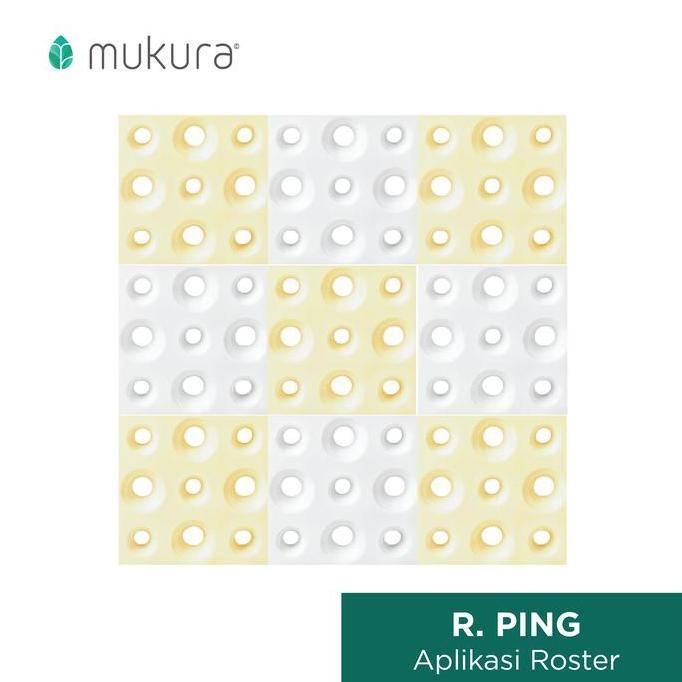 Roster Keramik Minimalis Lubang Angin Minimalis Mukura Ping 20 x 20 cm