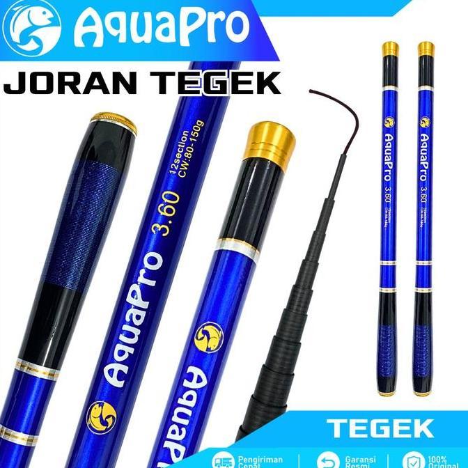 Joran Tegek AQUAPRO Joran Tegek Ruas Pendek 40cm Dengan Ukuran 1.5M - 4.5M Bahan Serat Carbon Medium