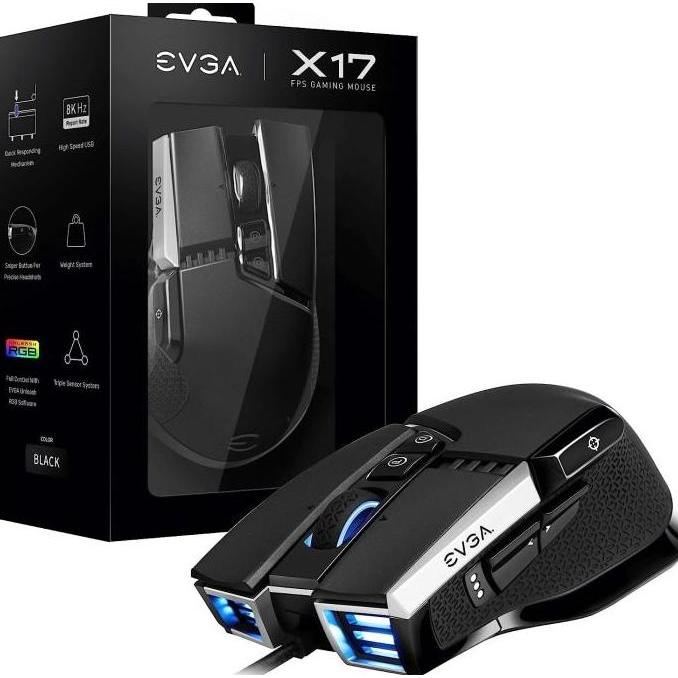 Evga X17 Gaming Mouse Wired Black 16.000 Dpi Led Sync 903-W1-17Bk-Kr Restock