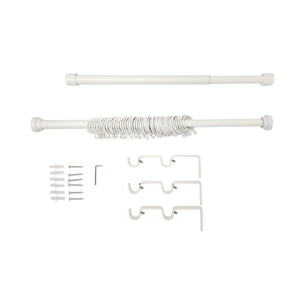 Informa 130-250 Cm Rel Gorden Double Batang Tirai Bracket Gorden Besi Gorden Cantolan Gorden Railing