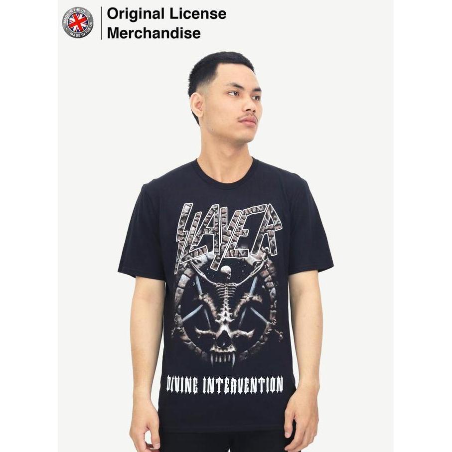 Baju Band SLAYER Original Back Print Divine Intervention 2014 Dates