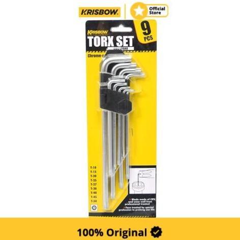 krisbow set kunci l torx t10-t50 9pcs
