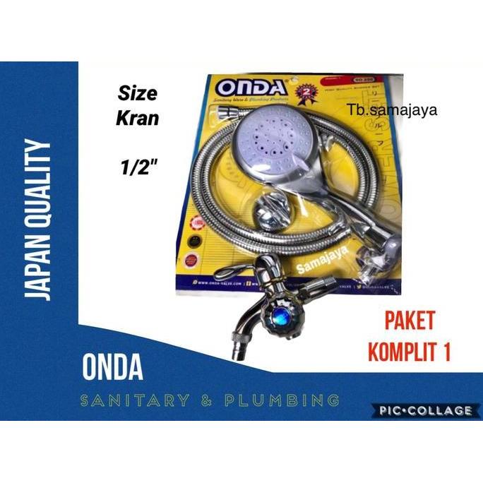 Paket Shower Mandi Onda SO 250 + kran cabang K406. shower set